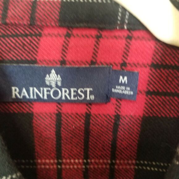 Rainforest Mens Plaid Flannel Shirt Size M Gorpcore Outdoor Utility Workwear - Picture 6 of 8